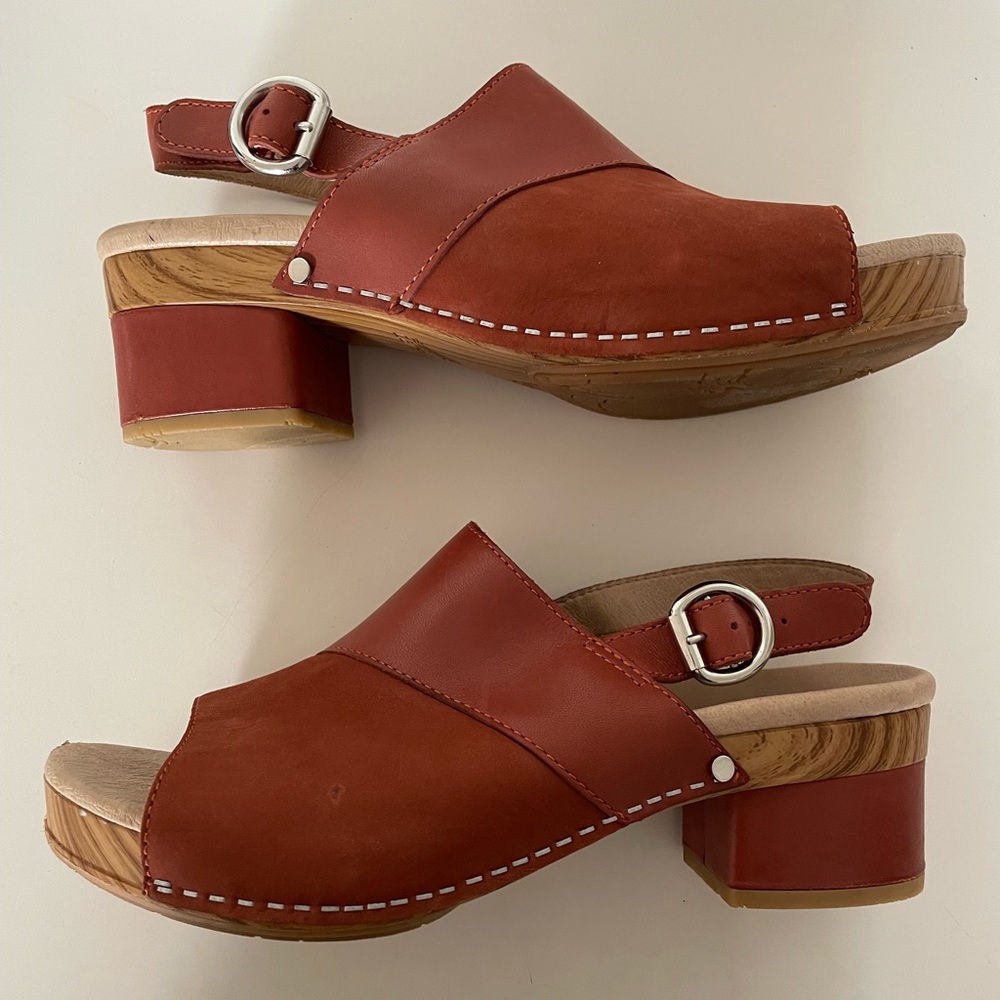 Dansko Leather Slingback Clogs - Madalyn